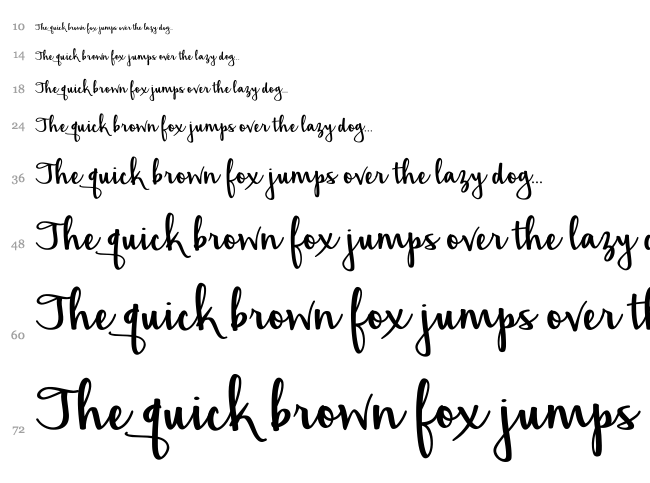 Hickory Jack font waterfall